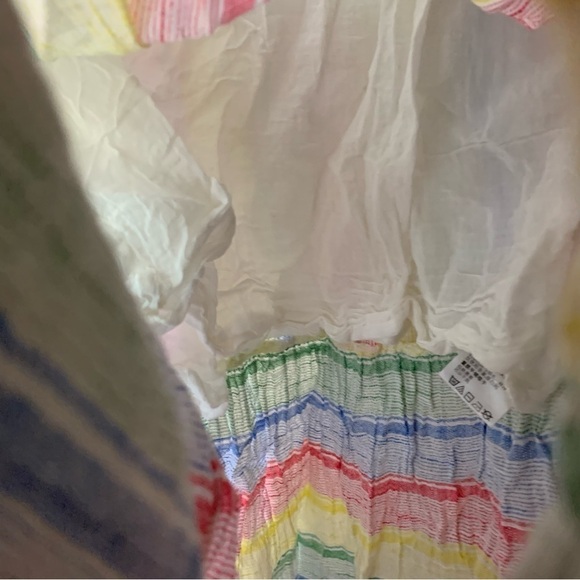 [Urban Outfitters] Rainbow Multi Colored Cotton Blend Tiered Skirt Maxi Dress - Picture 9 of 11